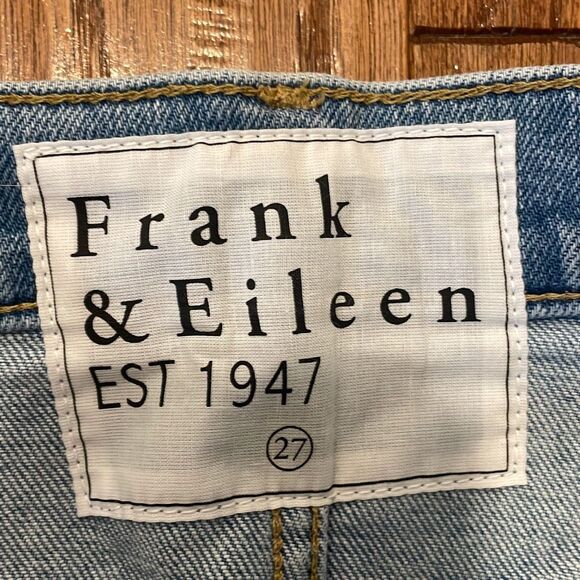 Frank & Eileen Monaghan button fly high rise raw hem jeans 27 $328! - Picture 7 of 14